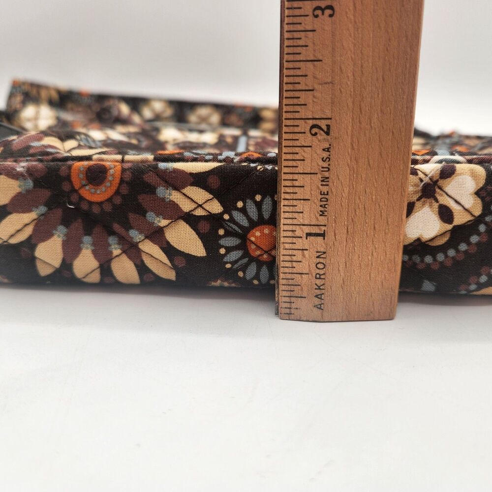 Vera Bradley Floral Canyon Pattern Crossbody Purse Bag Brown  6.5" x 9.5" x 1.5" - Picture 15 of 16